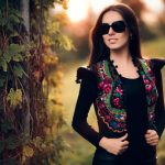 Fashion,Woman,With,Sunglasses,And,Floral,Vest,-,Portrait,Of