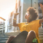 Cool,Skater,Girl,Dancing,In,The,Street
