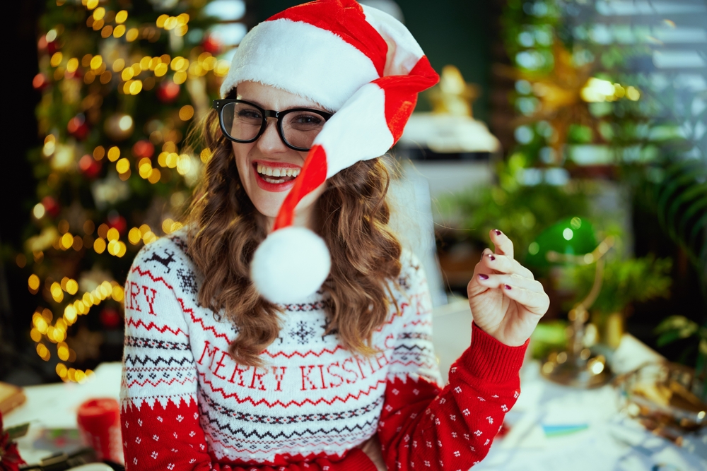 Christmas,Time.,Portrait,Of,Smiling,Stylish,40,Years,Old,Small